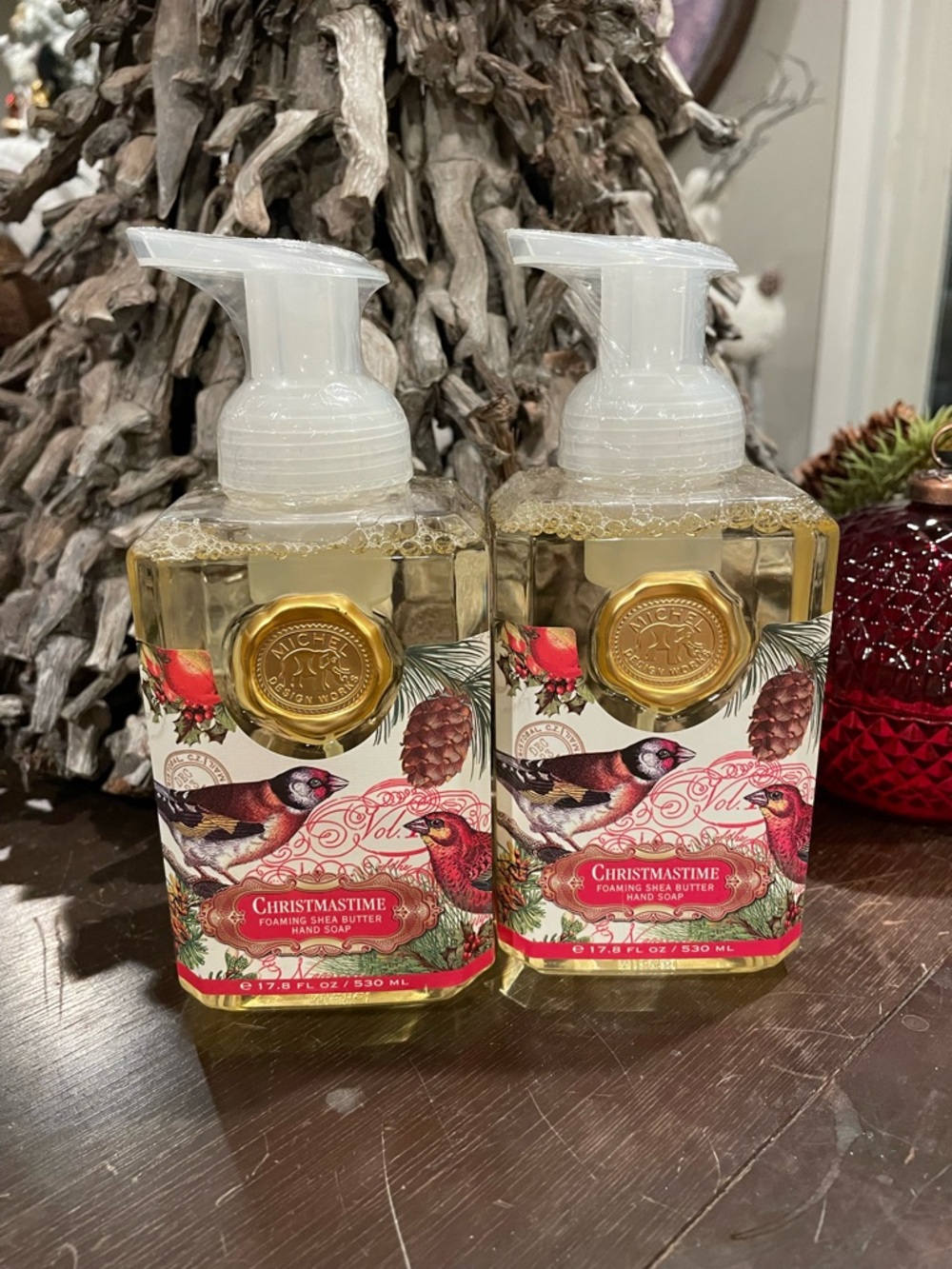 New Michel Design Works Christmastime Foaming Shea Butter Hand Soap Set